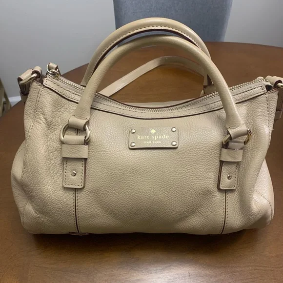 kate spade Bags Kate Spade Leather Cream Colored Purse Poshmark